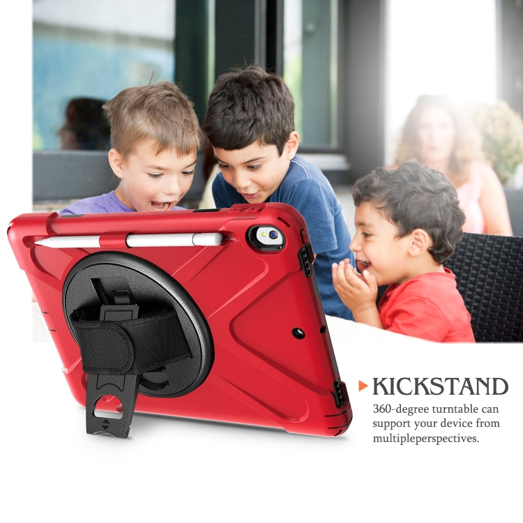 For iPad Pro 10.5 360 Degree Rotation Silicone Protective Cover with Holder & Hand Strap & Long Strap & Pencil Slot