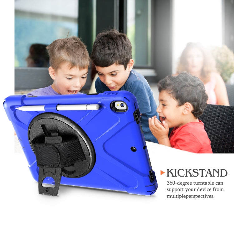 For iPad Pro 10.5 360 Degree Rotation Silicone Protective Cover with Holder & Hand Strap & Long Strap & Pencil Slot
