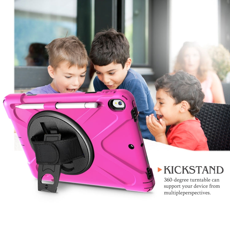 For iPad Pro 10.5 360 Degree Rotation Silicone Protective Cover with Holder & Hand Strap & Long Strap & Pencil Slot