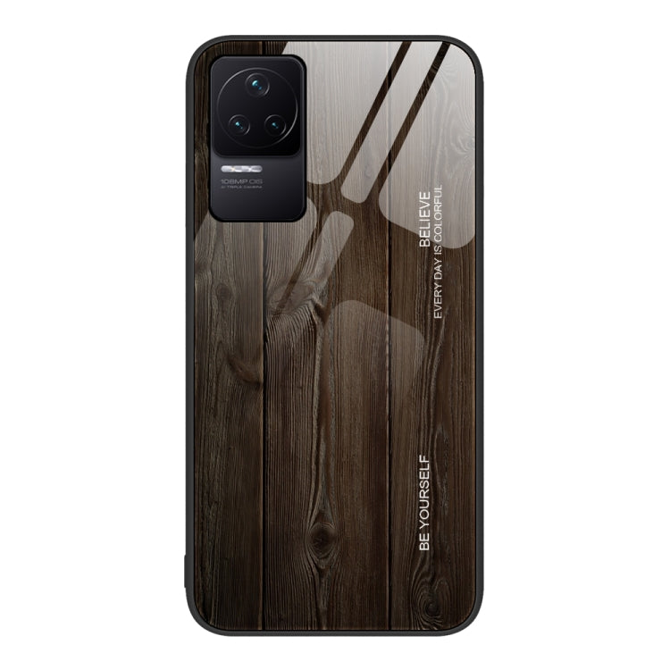 For Xiaomi Redmi K50 Pro Wood Grain Glass Protective Case