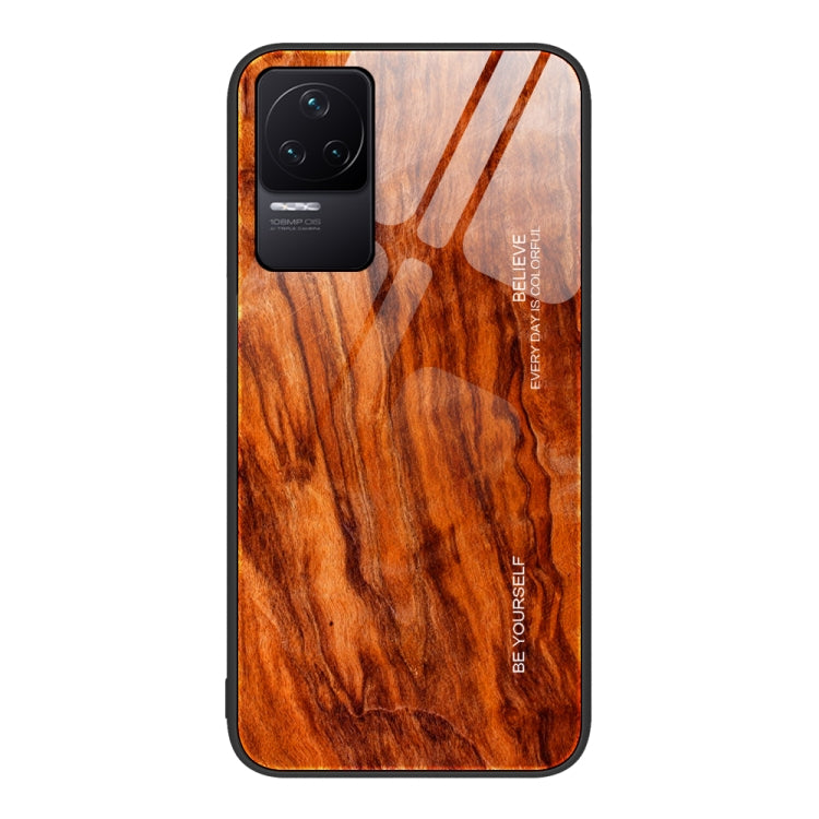 For Xiaomi Redmi K50 Pro Wood Grain Glass Protective Case