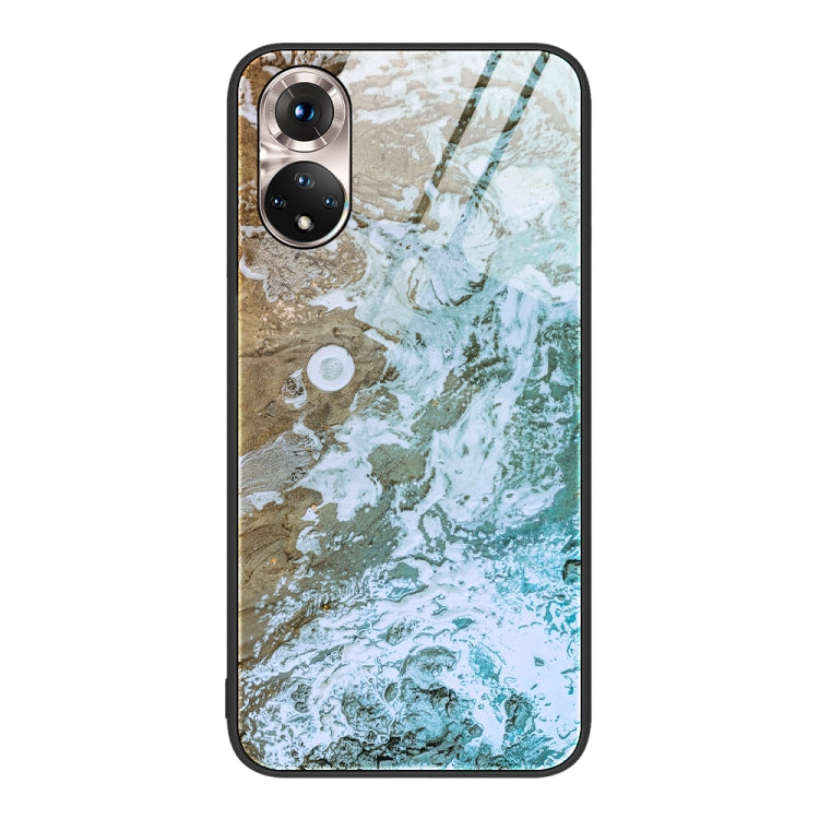 For Honor 50 Marble Pattern Glass Protective Phone Case