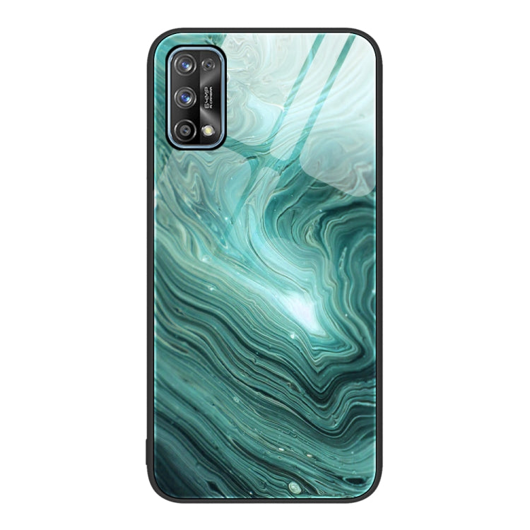 For Realme 7 Marble Pattern Glass Protective Phone Case