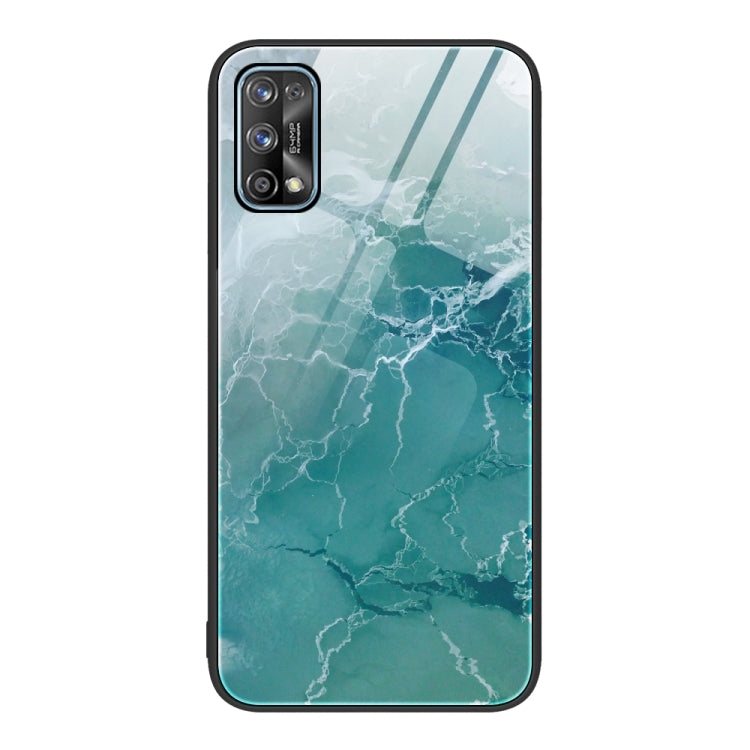 For Realme 7 Marble Pattern Glass Protective Phone Case