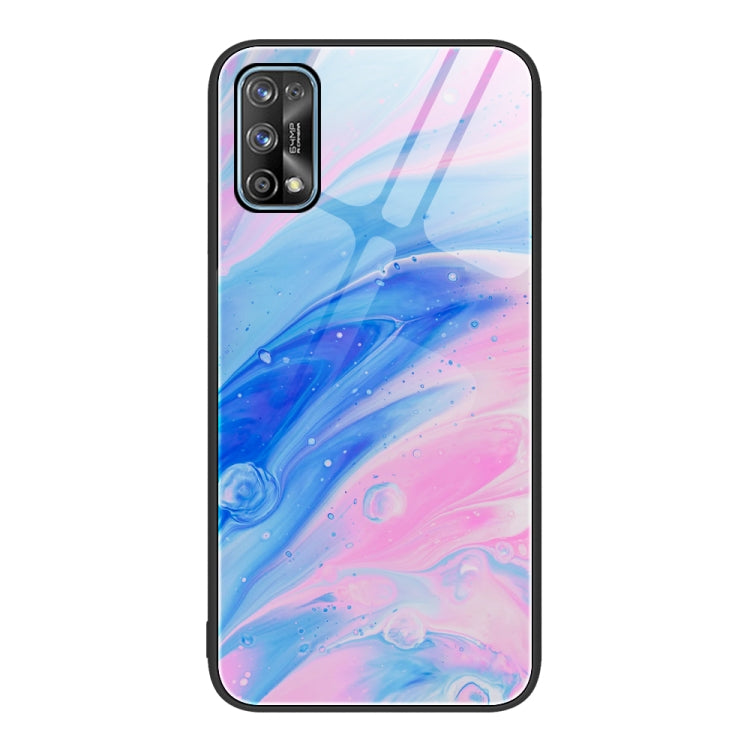 For Realme 7 Marble Pattern Glass Protective Phone Case
