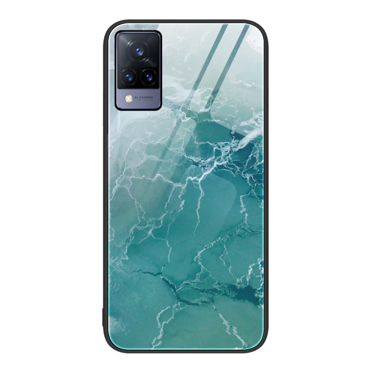 For vivo S9 Marble Pattern Glass Protective Phone Case