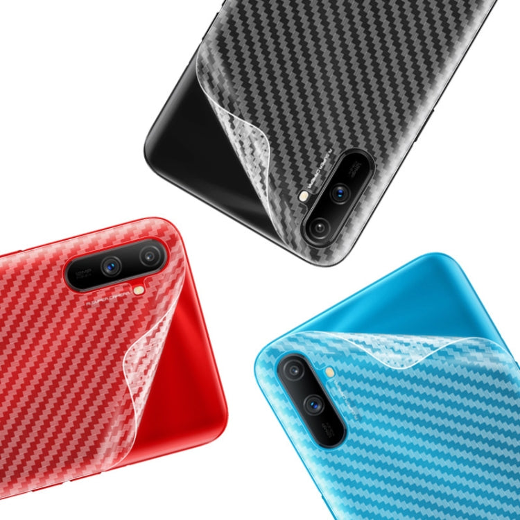 For OPPO Realme C3 IMAK Carbon Fiber Pattern PVC Back Protective Film