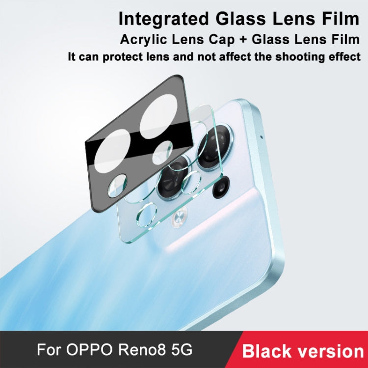 For OPPO Reno8 5G Global imak High Definition Integrated Glass Lens Film Black Version