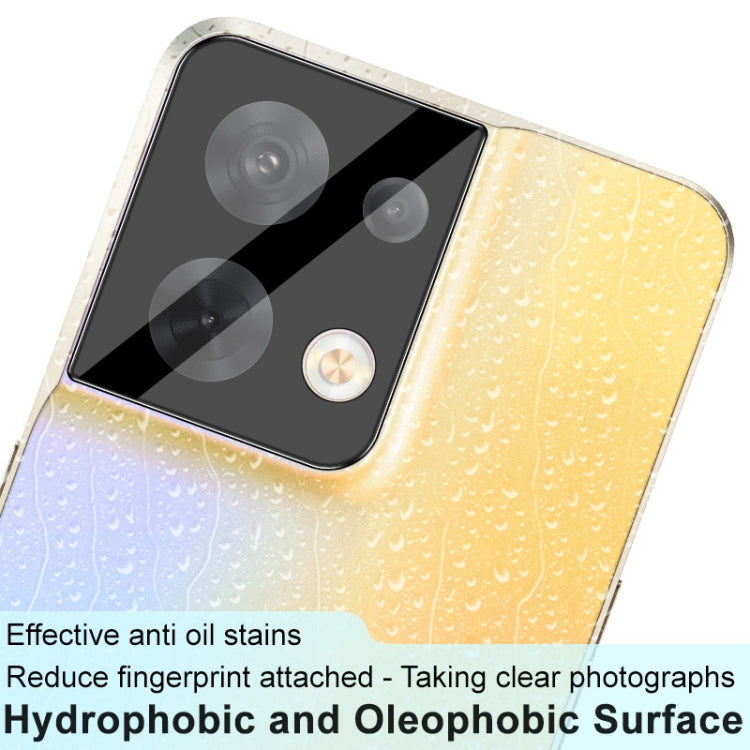 For OPPO Reno8 5G Global imak High Definition Integrated Glass Lens Film Black Version