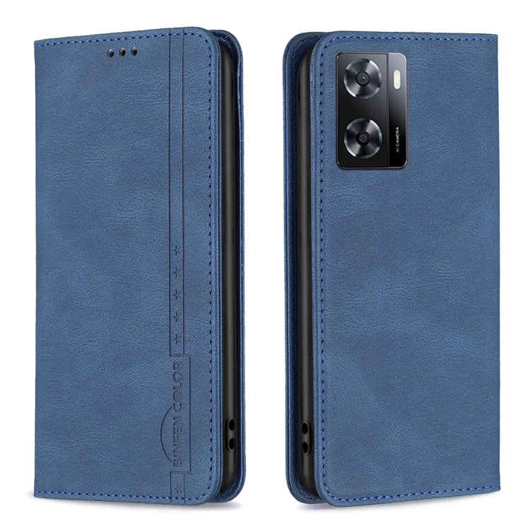 For OPPO A57 4G Magnetic RFID Blocking Anti-Theft Leather Phone Case