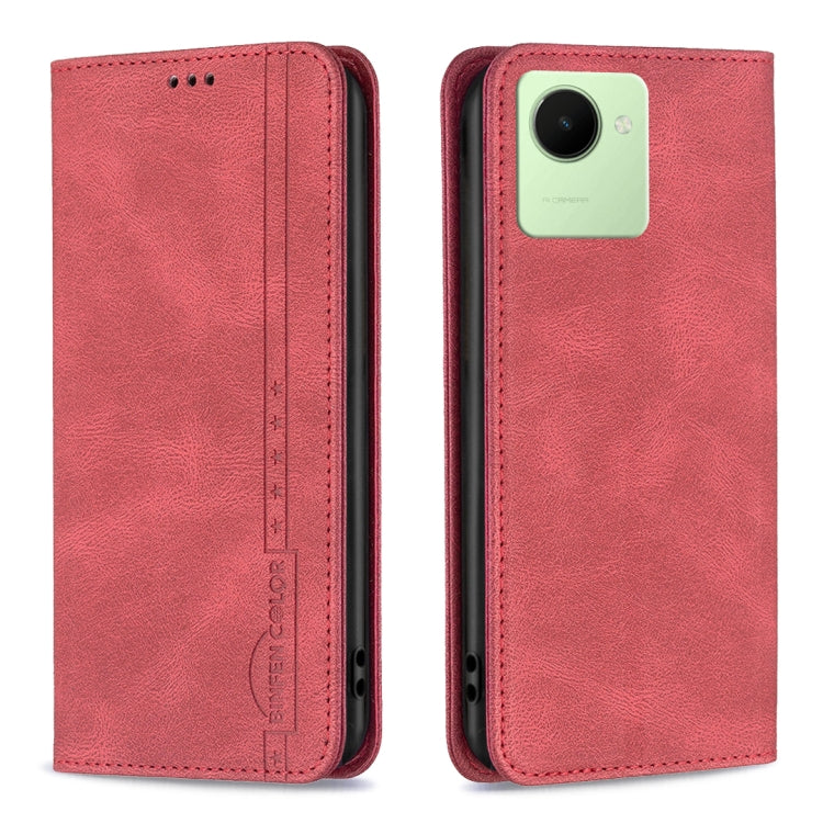 For Realme C30 Magnetic RFID Blocking Anti-Theft Leather Phone Case