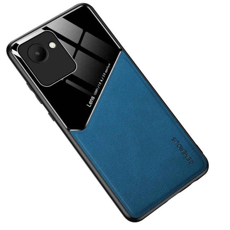 For Realme C30 All-inclusive Leather + Organic Glass Phone Case