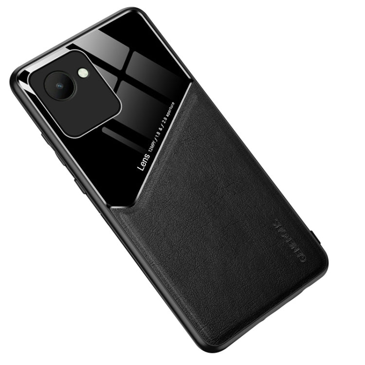 For Realme C30 All-inclusive Leather + Organic Glass Phone Case