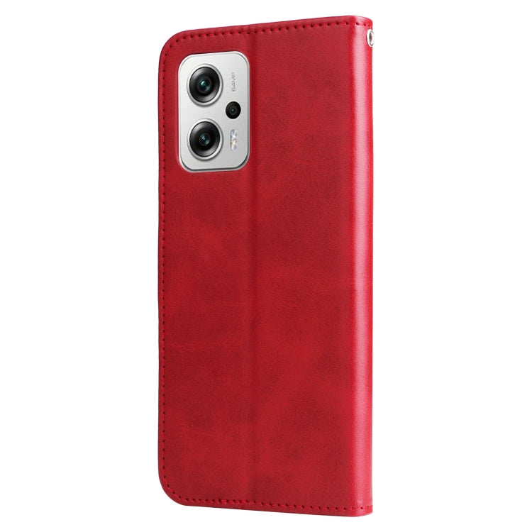 For Xiaomi Redmi Note 11T Pro / Poco X4 GT Fashion Calf Texture Zipper Horizontal Flip Leather Phone Case