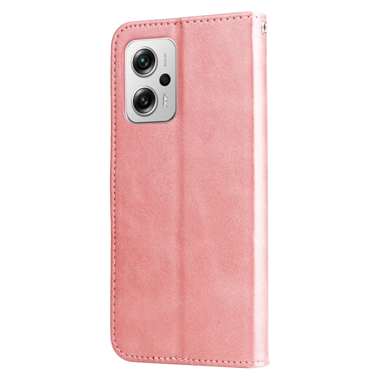 For Xiaomi Redmi Note 11T Pro / Poco X4 GT Fashion Calf Texture Zipper Horizontal Flip Leather Phone Case