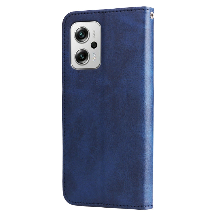 For Xiaomi Redmi Note 11T Pro / Poco X4 GT Fashion Calf Texture Zipper Horizontal Flip Leather Phone Case