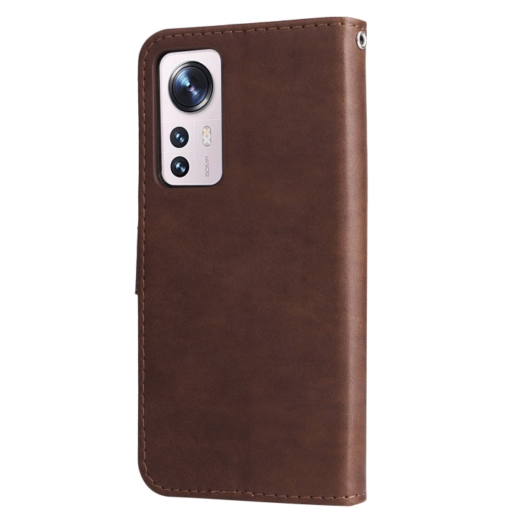 For Xiaomi 12X Fashion Calf Texture Zipper Horizontal Flip Leather Phone Case