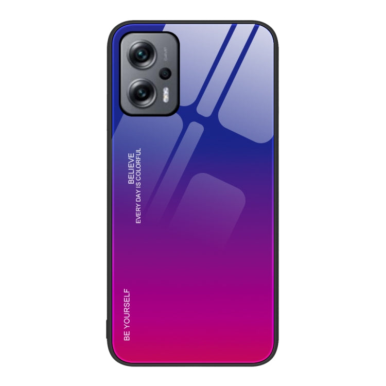 For Xiaomi Redmi Note 11T Pro Gradient Color Glass Case