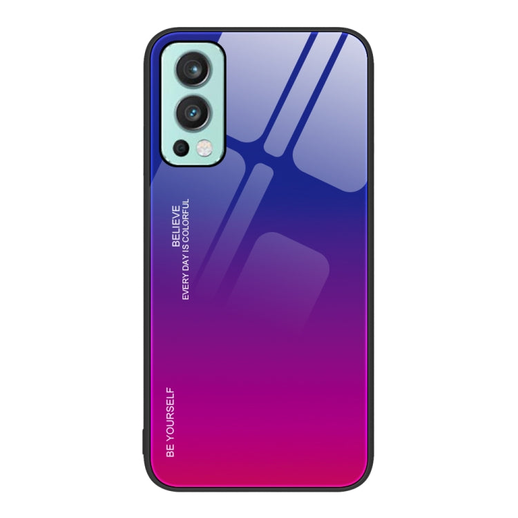 For OnePlus Nord 2 5G Gradient Color Glass Case