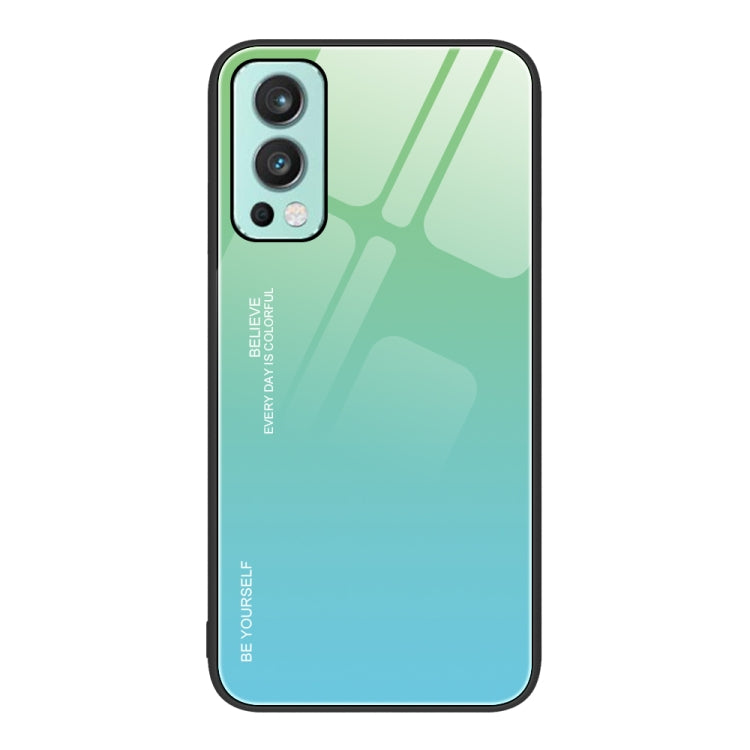 For OnePlus Nord 2 5G Gradient Color Glass Case