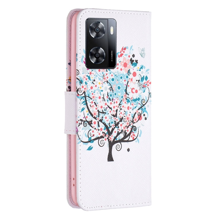 For OPPO A57 4G Colored Drawing Pattern Leather Phone Case