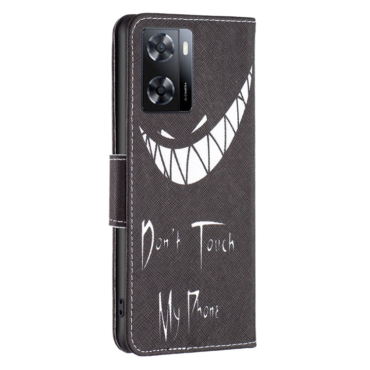 For OPPO A57 4G Colored Drawing Pattern Leather Phone Case