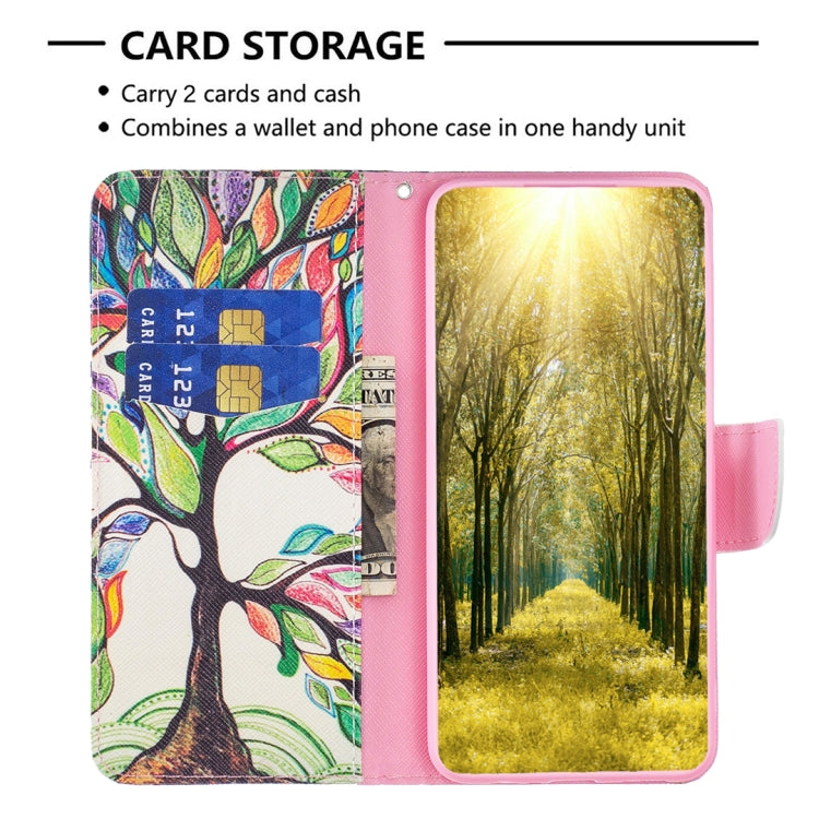 For Realme C30 Colored Drawing Pattern Leather Phone Case