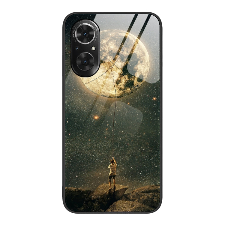 For Honor 50 SE Colorful Painted Glass Phone Case