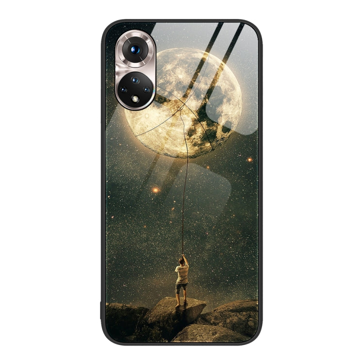 For Honor 50 Colorful Painted Glass Phone Case