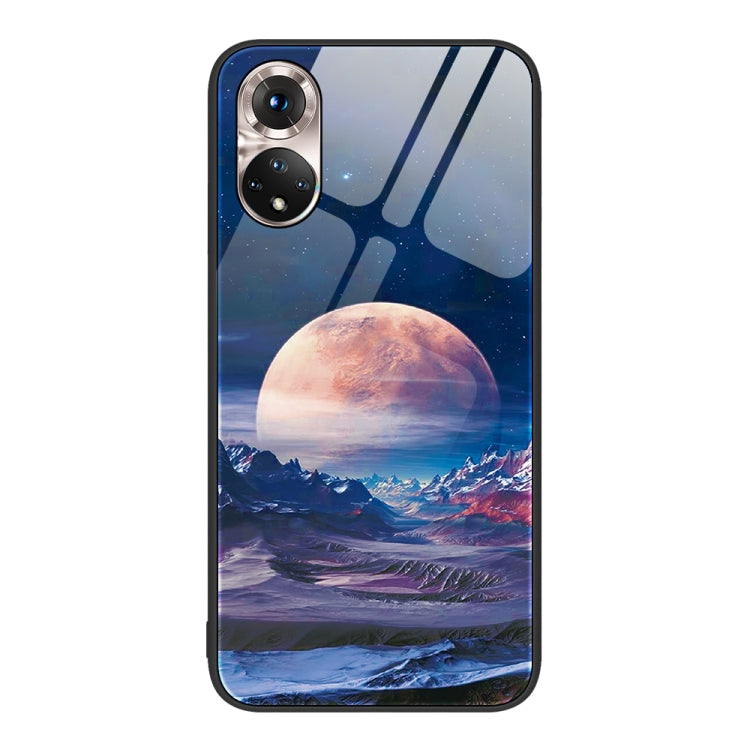 For Honor 50 Colorful Painted Glass Phone Case