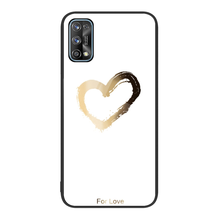 For Realme 7 Colorful Painted Glass Phone Case