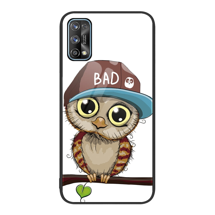 For Realme 7 Colorful Painted Glass Phone Case