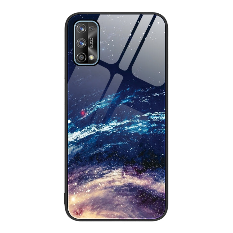 For Realme 7 Colorful Painted Glass Phone Case