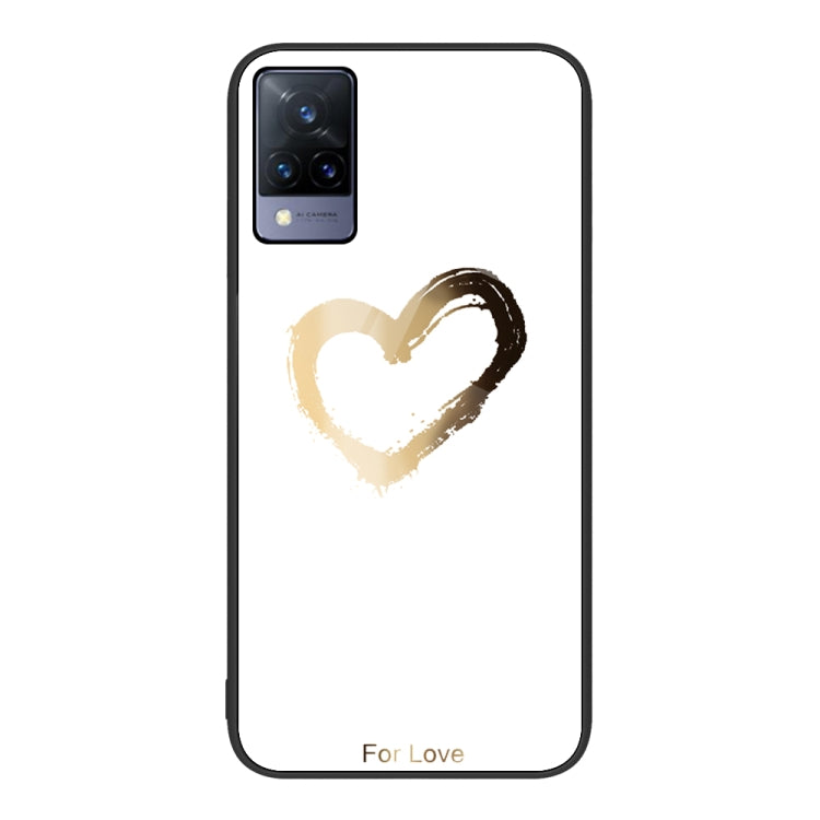 For vivo V21 Colorful Painted Glass Phone Case