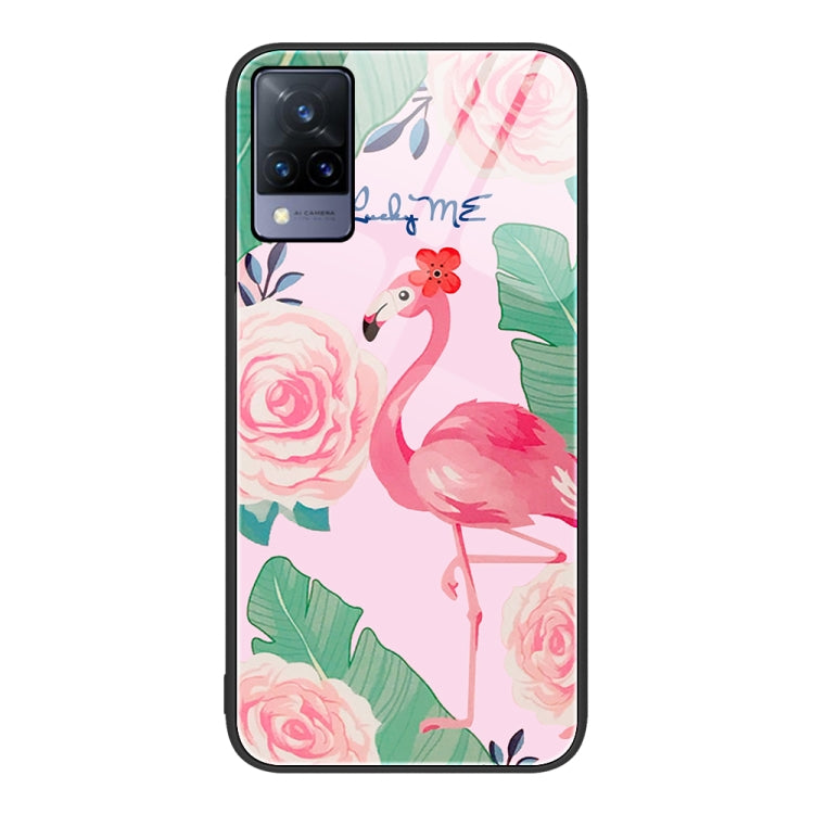 For vivo V21 Colorful Painted Glass Phone Case