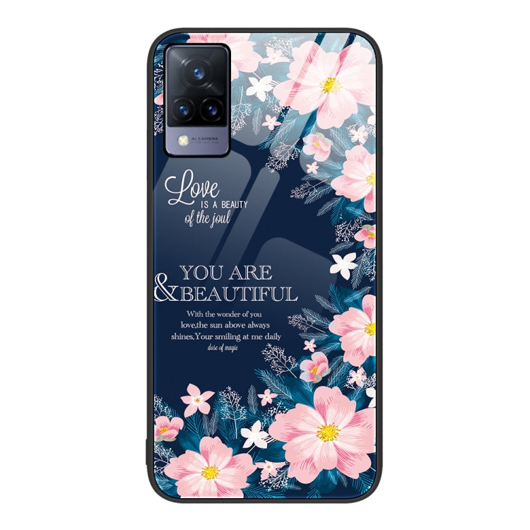 For vivo V21 Colorful Painted Glass Phone Case