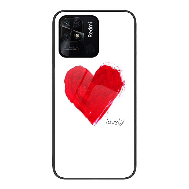 For Xiaomi Redmi 10C Colorful Painted Glass Phone Case