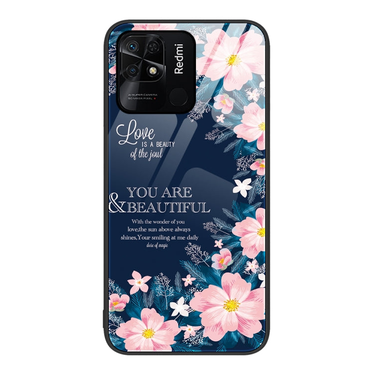 For Xiaomi Redmi 10C Colorful Painted Glass Phone Case