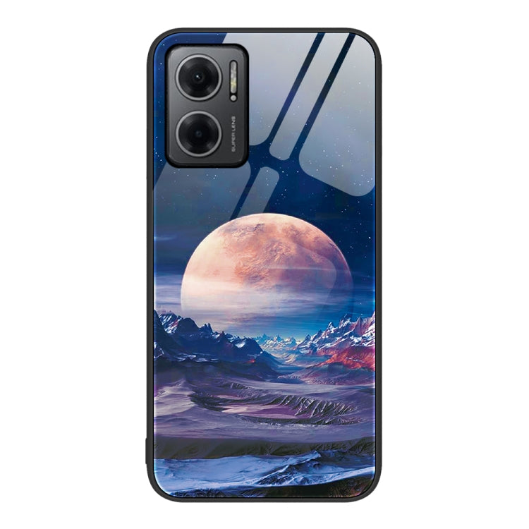 For Xiaomi Redmi Note 11E Colorful Painted Glass Phone Case