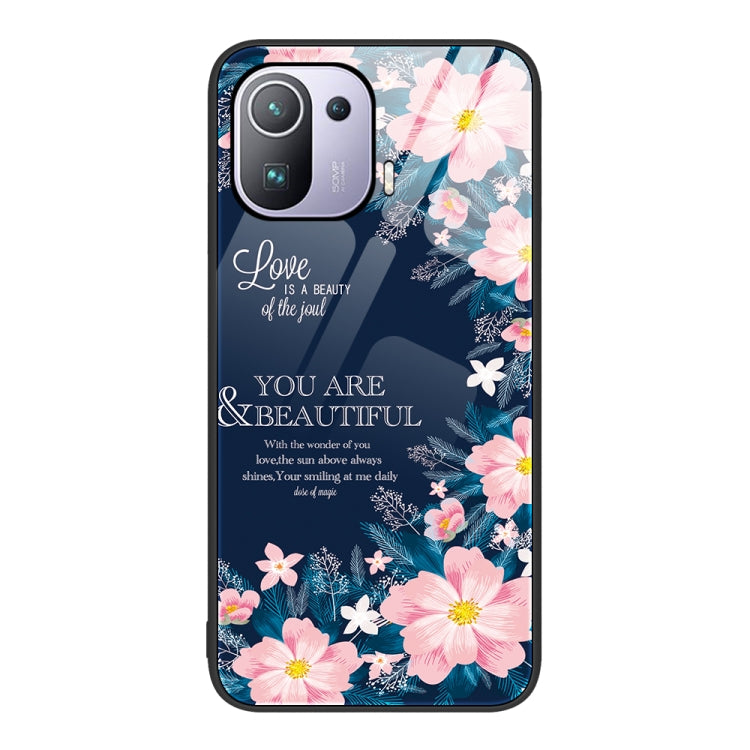 For Xiaomi Mi 11 Pro Colorful Painted Glass Phone Case