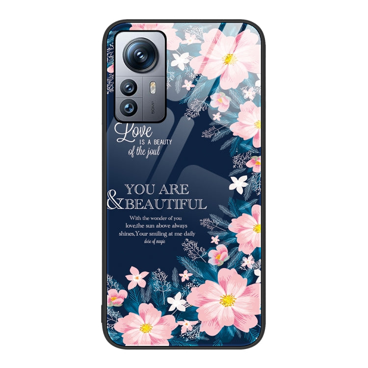 For Xiaomi 12 Pro Colorful Painted Glass Phone Case