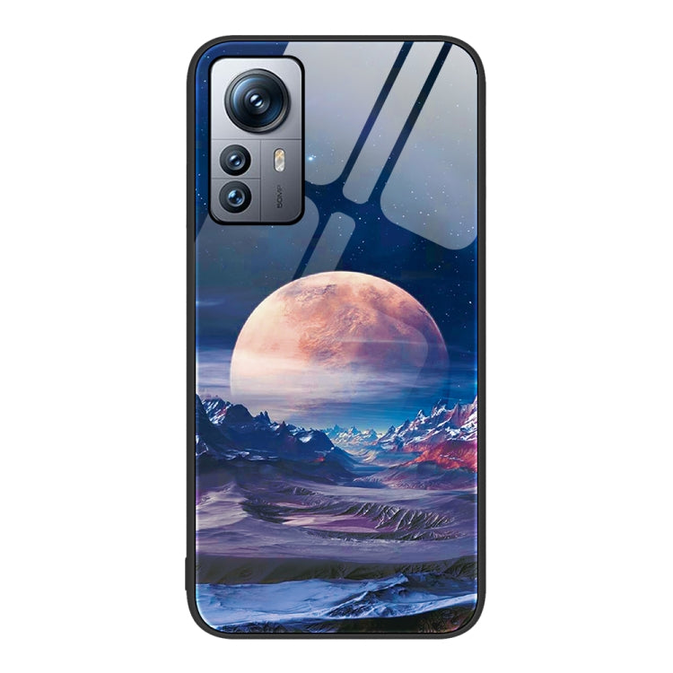 For Xiaomi 12 Pro Colorful Painted Glass Phone Case