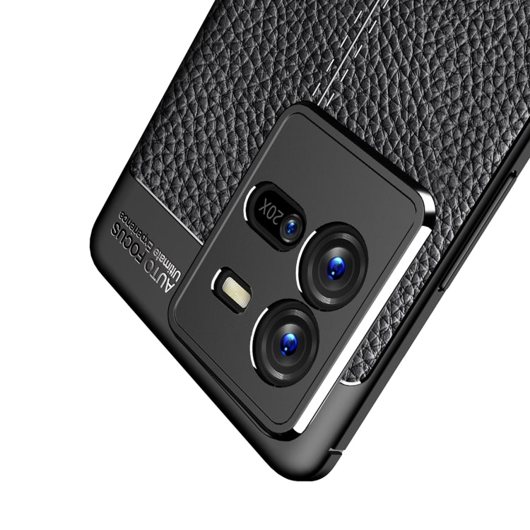 For vivo iQOO 10 Pro Litchi Texture TPU Shockproof Case