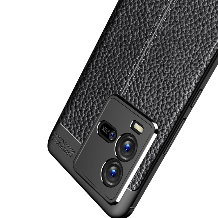 For vivo iQOO 10 Litchi Texture TPU Shockproof Case