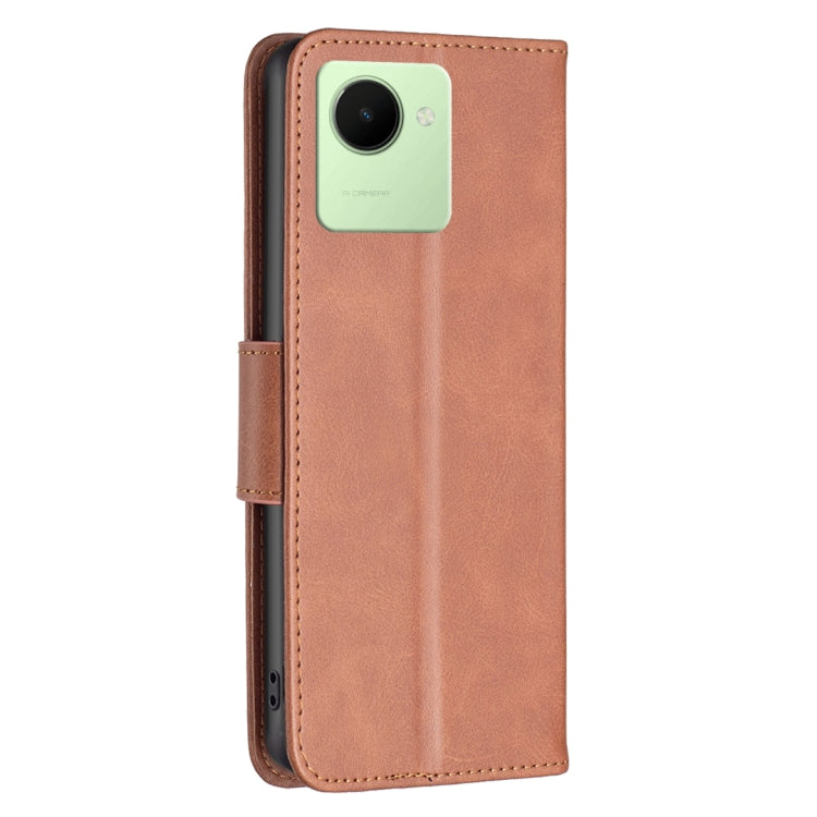 For Realme C30 Lambskin Texture Leather Phone Case