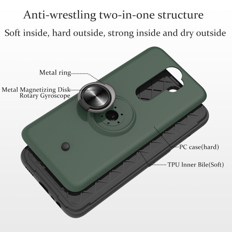 For OPPO A9 2020 2 In 1 PC + TPU Protective Case with 360 Degrees Rotating Ring Holder