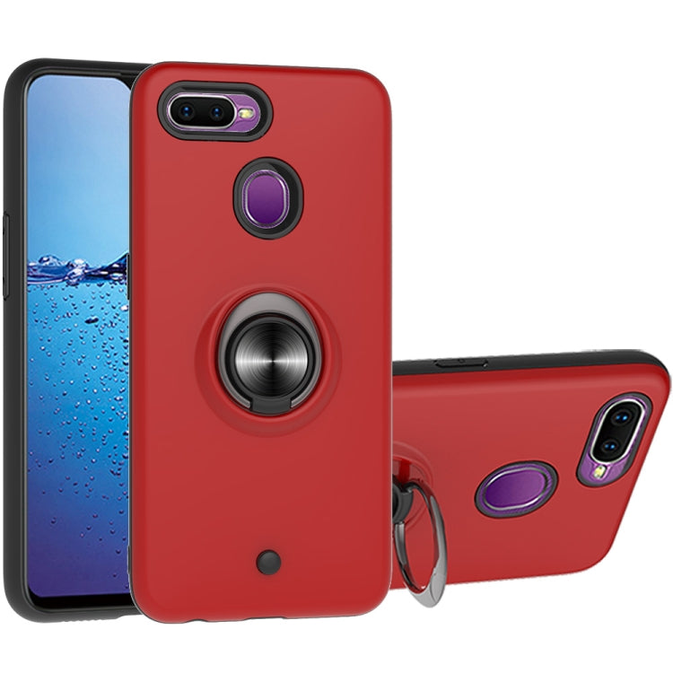 For OPPO F9 & F9 PRO 2 In 1 PC + TPU Protective Case with 360 Degrees Rotating Ring Holder