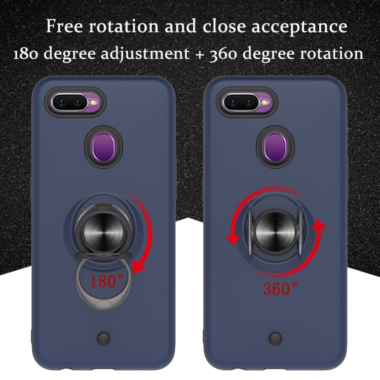 For OPPO F9 & F9 PRO 2 In 1 PC + TPU Protective Case with 360 Degrees Rotating Ring Holder