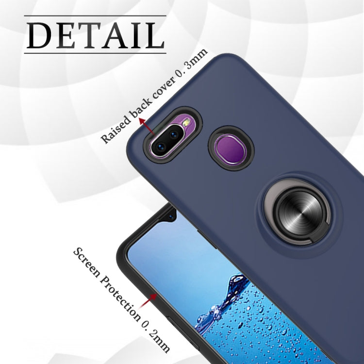 For OPPO F9 & F9 PRO 2 In 1 PC + TPU Protective Case with 360 Degrees Rotating Ring Holder