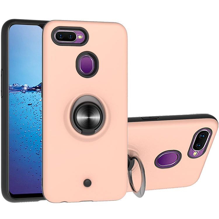 For OPPO F9 & F9 PRO 2 In 1 PC + TPU Protective Case with 360 Degrees Rotating Ring Holder